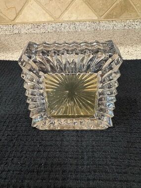 Crystal Paperweight & Photo Frame–Beautiful Heavy Glass-Square Shape-2"x2" Photo